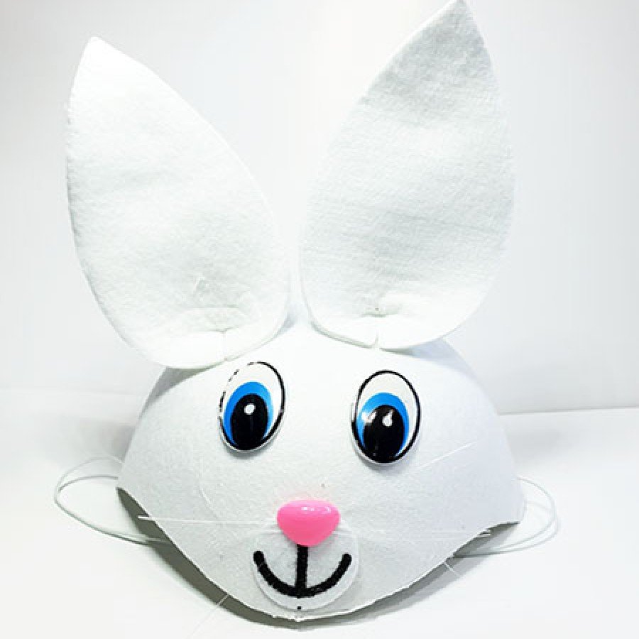 White Color Eared Rabbit Hat Animal Hat