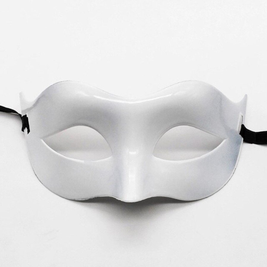White Color Masquerade Costume Party Venetian Ball Mask