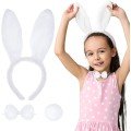 White Rabbit Costume Set – Crown, Bow Tie, Tail (Pack of 12)