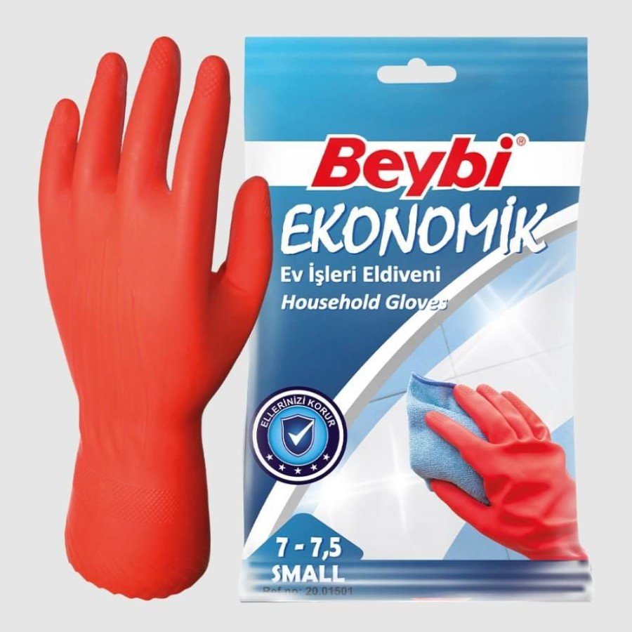 Beybi Economic Rubber Glove No: 7 - 7.5 Beybi Economic Rubber Glove No: 7 - 7.5