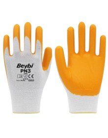 Beybi PN3 Nitrile Yellow Work Gloves No:10 1 Pair