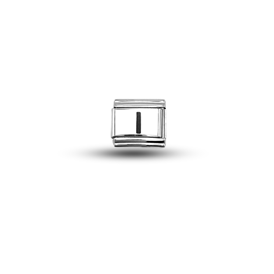 Nomination Compatible I Letter Charm | Steel Bracelet Accessory | Personalized Letter Module | Minimal & Elegant