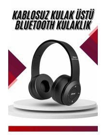 Bluetooth Wireless Headphones Black Wireless 5.0 On-Ear Long Battery Life