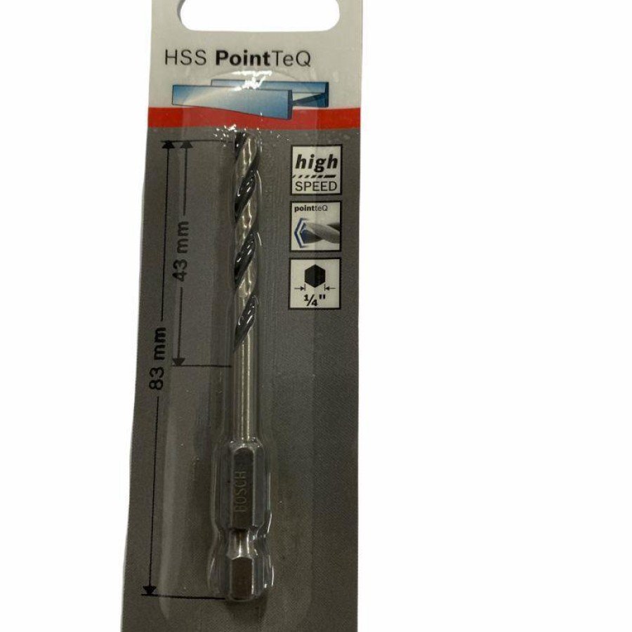 Bosch Point TeQ Hss Drill Bit with Hexagonal Shank 4 mm Bosch Point TeQ Hss Drill Bit with Hexagonal Shank 4 mm