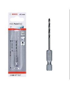 Bosch Pointteq Hexagonal Shank Hss Drill Bit 2 mm