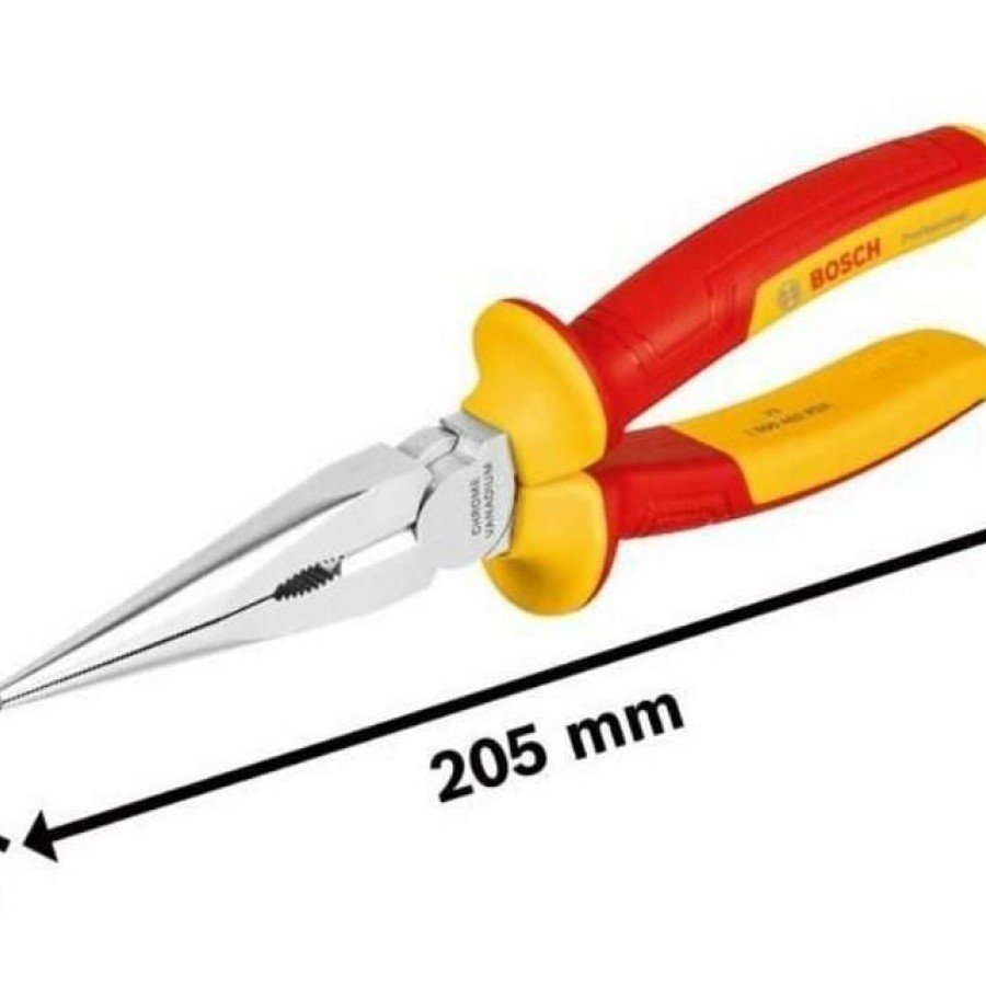 Bosch Professional Insulated Flat Nose Pliers 200 mm Bosch Professional Insulated Flat Nose Pliers 200 mm