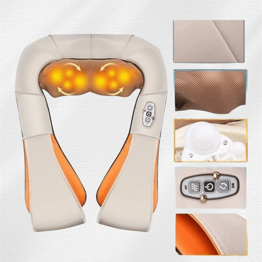 Neck and Shoulder Massager – Rubbed and Heated, Home-Type Massage Experience