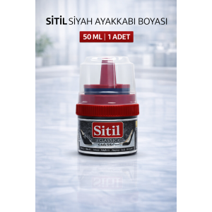 Sitil Classic Shoe Polish Black with Shine Sponge 1 Piece