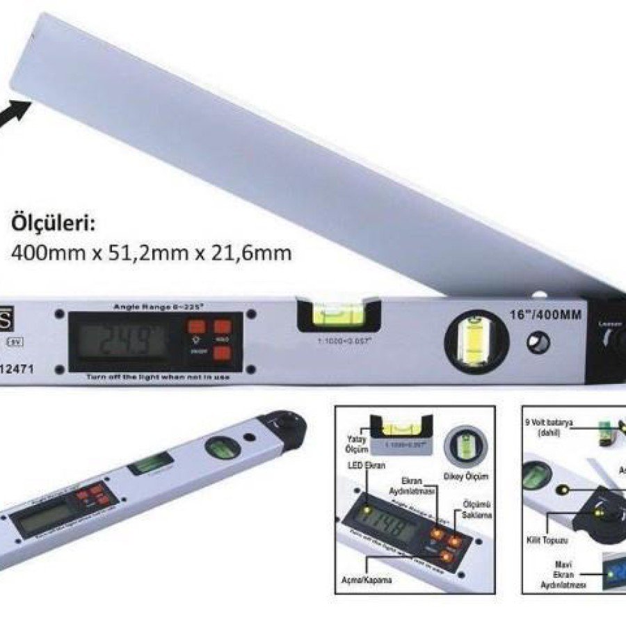 Bts 12471 Digital Protractor Spirit Level 40 cm
