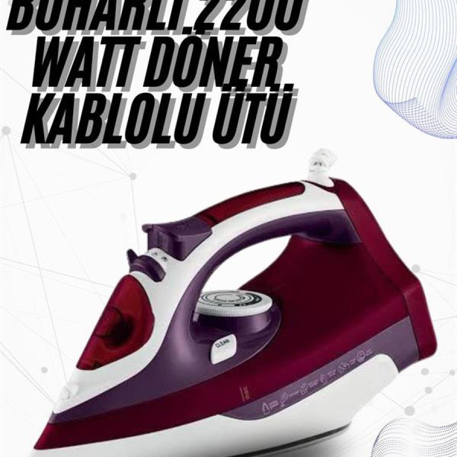 Steam Corded Iron 2200 Watt Anti-Limescale Shock Steam Steam Corded Iron 2200 Watt Anti-Limescale Shock Steam