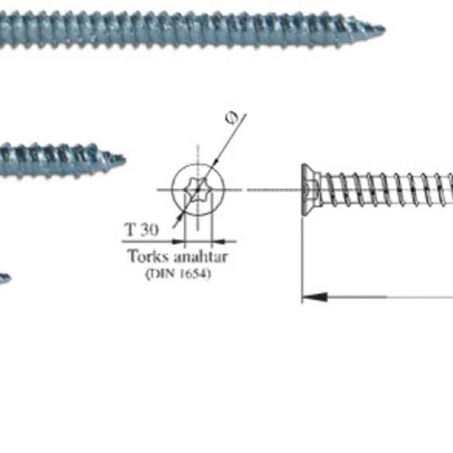 Buldex Screw 7,5X60 Screw Without Dowel 6 cm 10 Pieces