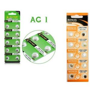Button Battery - Clock Laser Calculator Battery 10 Pack AG1 LR621/LR60 1.55V