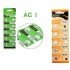 Button Battery - Clock Laser Calculator Battery 10 Pack AG1 LR621/LR60 1.55V