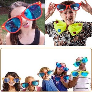 Large Party Glasses Colorful 12 Pieces 27x9 cm