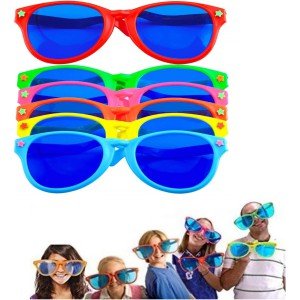Large Party Glasses Colorful 6 Pieces 27x9 cm