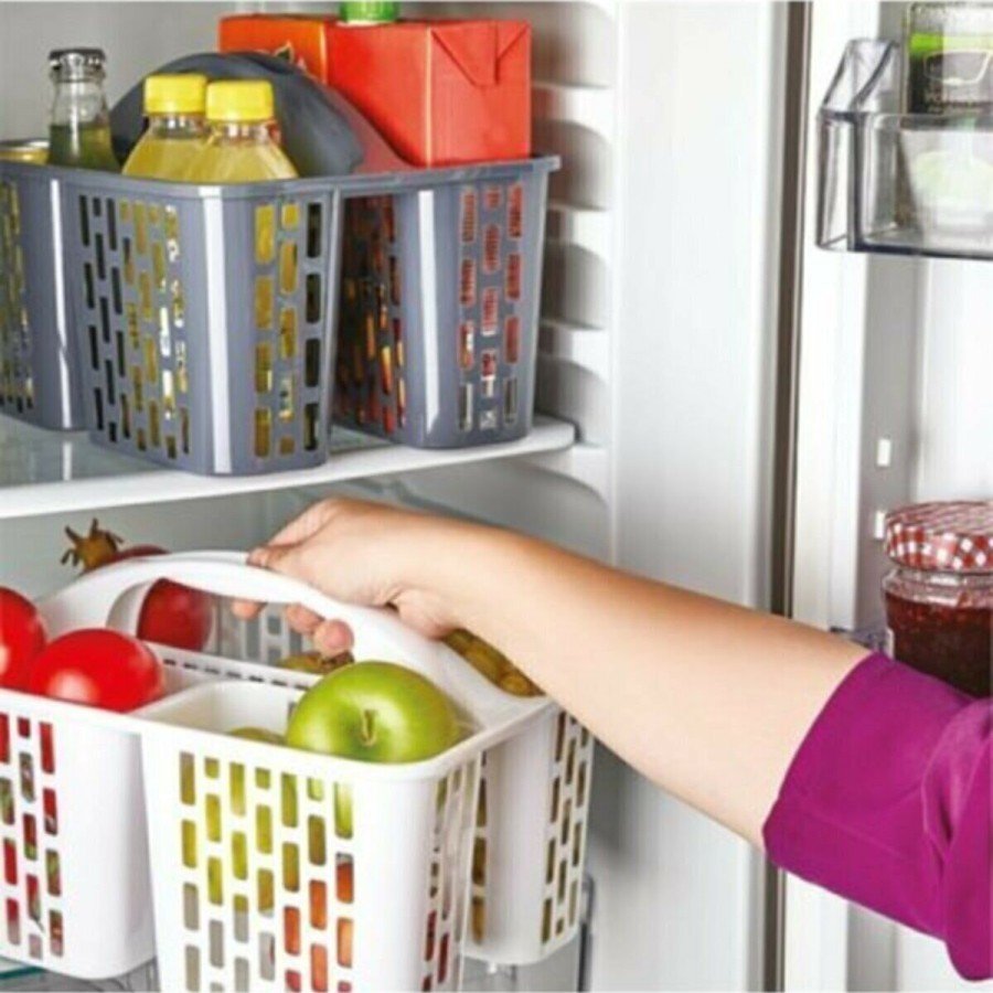 Refrigerator Organizer Basket - Gray