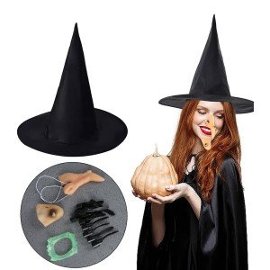 Witch Hat Witch Nails Witch Nose Witch Jaw Witch Teeth Set