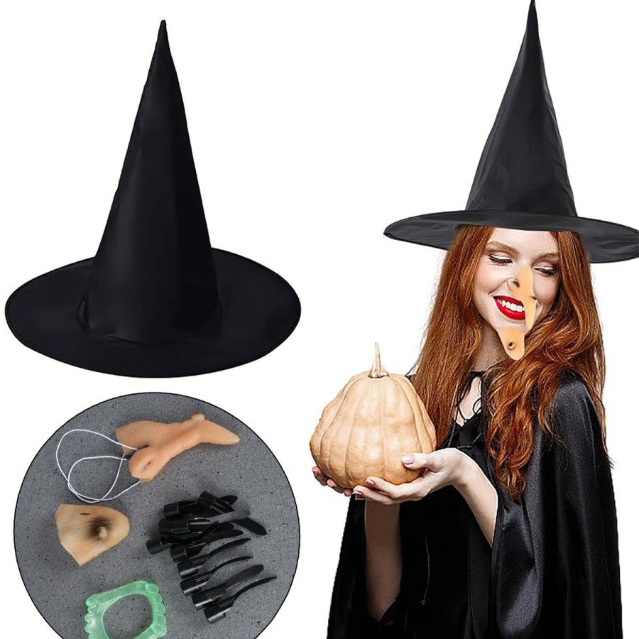 Witch Hat Witch Nails Witch Nose Witch Jaw Witch Teeth Set