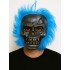 Halloween Mask with Dark Blue Hair