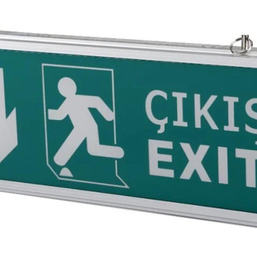 Cata 9167 LED Down Arrow Exit Luminaire 3 Hours Battery Operated