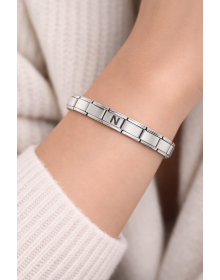 N Letter Steel Bracelet – Personalized Initial Bracelet – Stainless Steel Elegant Bracelet