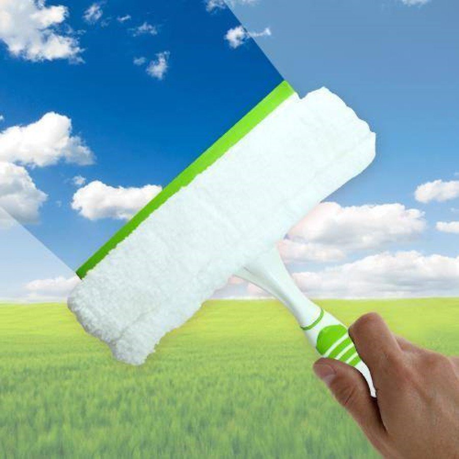 Microfiber Glass Cleaning Mop with Squeegee