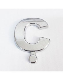 Cemax Letter O 3.75 cm Chrome Adhesive