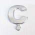 Cemax Letter O 3.75 cm Chrome Adhesive