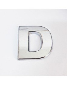 Cemax Letter D 3.75 cm Chrome Adhesive