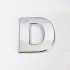 Cemax Letter D 3.75 cm Chrome Adhesive