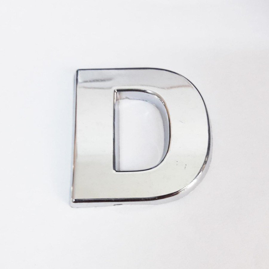 Cemax Letter D 3.75 cm Chrome Adhesive