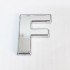 Cemax Letter F 3.75 cm Chrome Adhesive