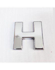 Cemax Letter H 3.75 cm Chrome Adhesive