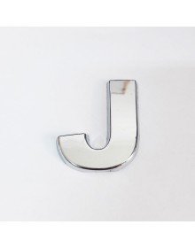 Cemax Letter J 3.75 cm Chrome Adhesive