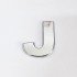 Cemax Letter J 3.75 cm Chrome Adhesive