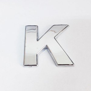 Cemax Letter K 3.75 cm Chrome Adhesive