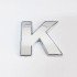 Cemax Letter K 3.75 cm Chrome Adhesive