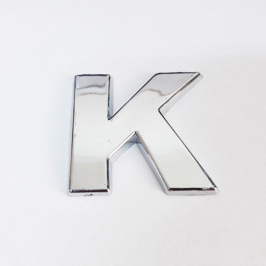 Cemax Letter K 3.75 cm Chrome Adhesive