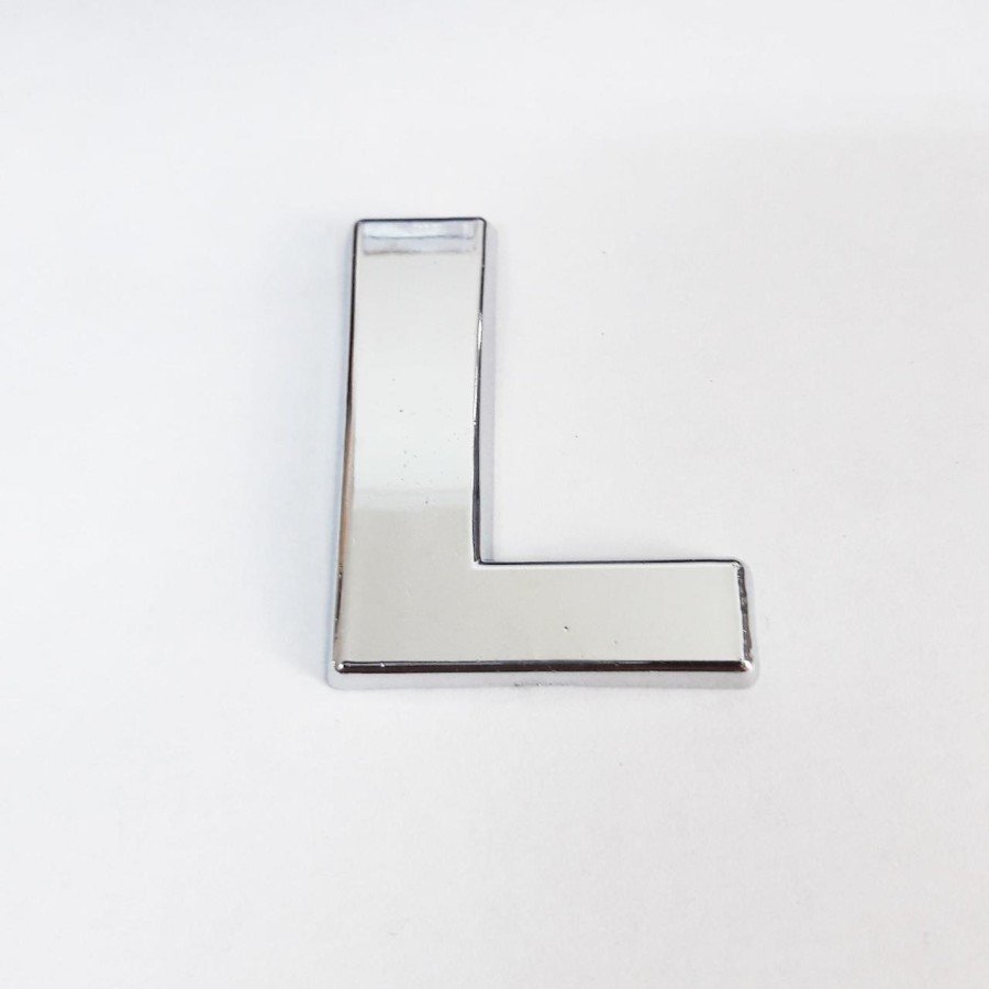 Cemax Letter L 3.75 cm Chrome Adhesive