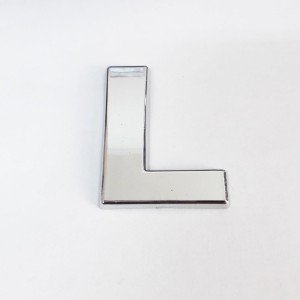 Cemax Letter L 3.75 cm Chrome Adhesive
