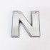 Cemax Letter N 3.75 cm Chrome Adhesive