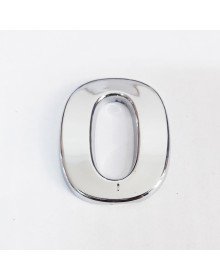 Cemax Letter O 3.75 cm Chrome Adhesive