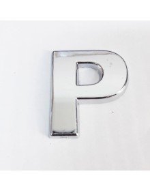 Cemax Letter P 3.75 cm Chrome Adhesive