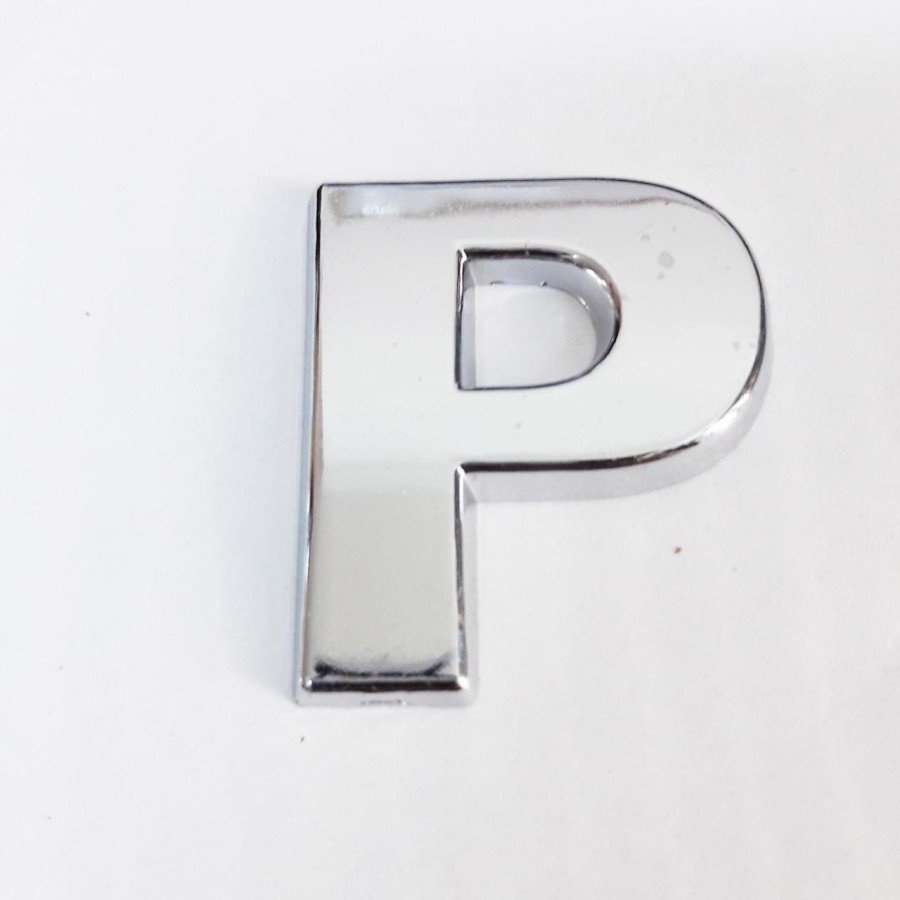 Cemax Letter P 3.75 cm Chrome Adhesive