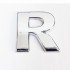Cemax Letter R 3.75 cm Chrome Adhesive