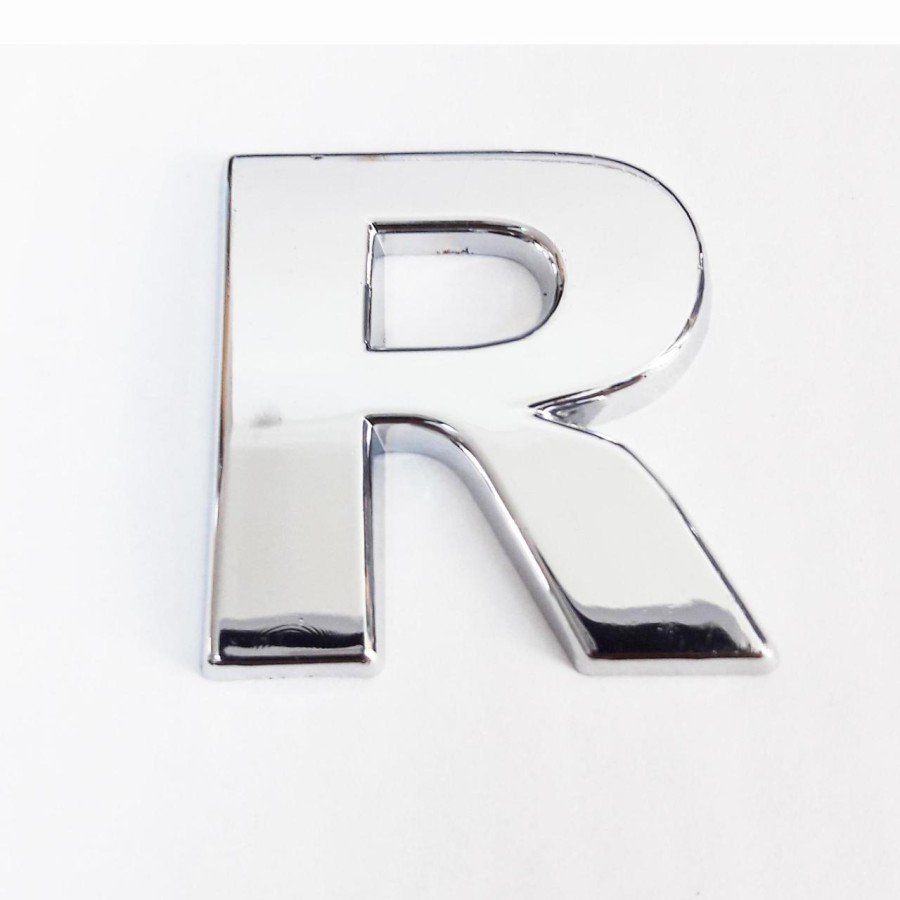 Cemax Letter R 3.75 cm Chrome Adhesive