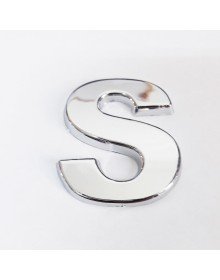 Cemax Letter S 3.75 cm Chrome Adhesive