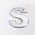Cemax Letter S 3.75 cm Chrome Adhesive