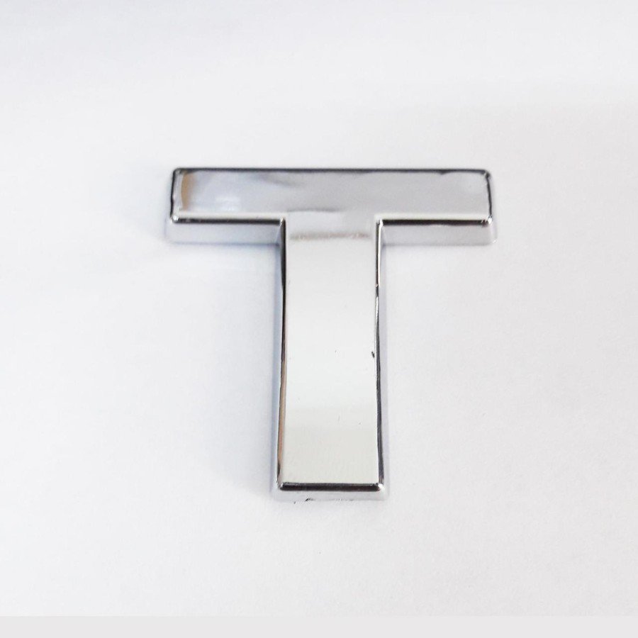 Cemax Letter T 3.75 cm Chrome Adhesive