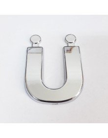 Cemax Letter Ü 3.75 cm Chrome Adhesive
